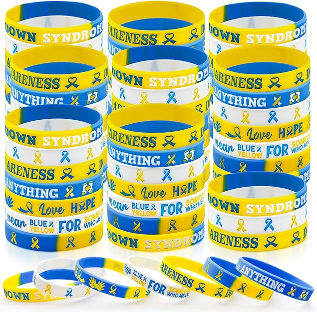Down Syndrome Rubber Bracelets 2 for $3.21