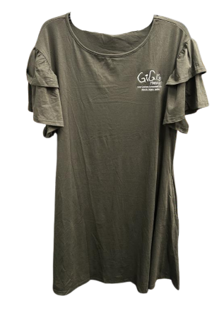 GiGi's Branded Mist Green Ruffle Dress