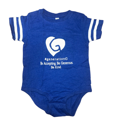 Generation G Blue Striped Onesie