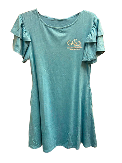 GiGi's Branded Teal Ruffle Dress