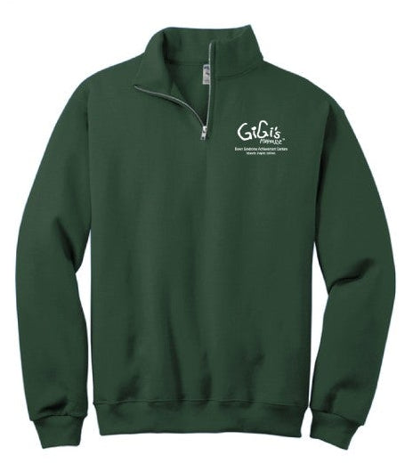 GiGi's Branded Forrest Green Quarter Zip Sweatsirt